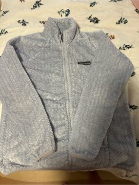 Columbia Light Blue Plush Full-Zip Jacket